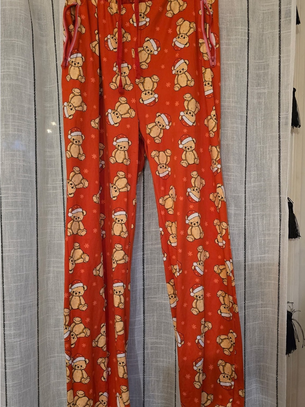 Women’s Red Teddy Bear Print Pajama Pants